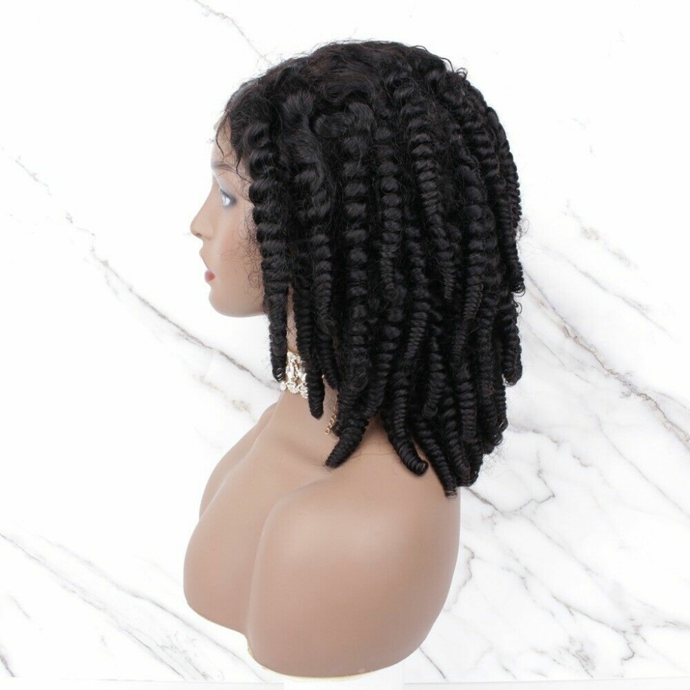 100% Human Hair Lace Front Wig Spring Curl 24"